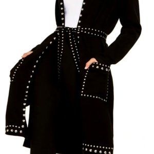 INC Black Studded Cardigan Large